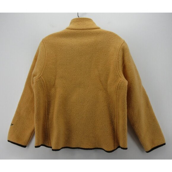 VINTAGE Woolrich Jacket Large Mustard TechnoWool Fleece 90s Y2K * - Picture 8 of 13
